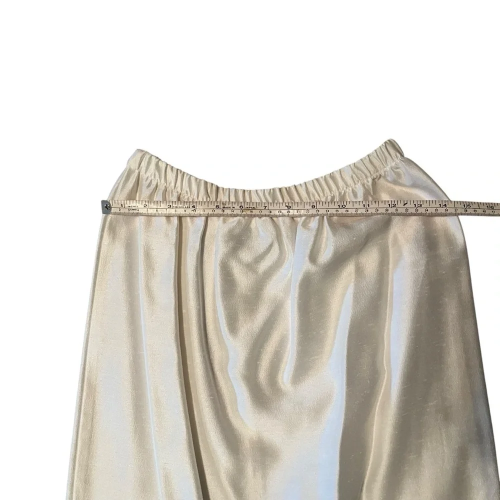 LESLIE FAY VINTAGE SKIRT SET WHITE TEA COLOR SIZE 6 PETITE